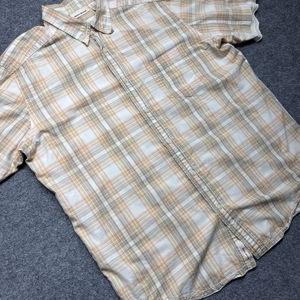 DKNY Short Sleeve Men's‎ Button Down Shirt Lg